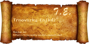 Trnovszky Enikő névjegykártya